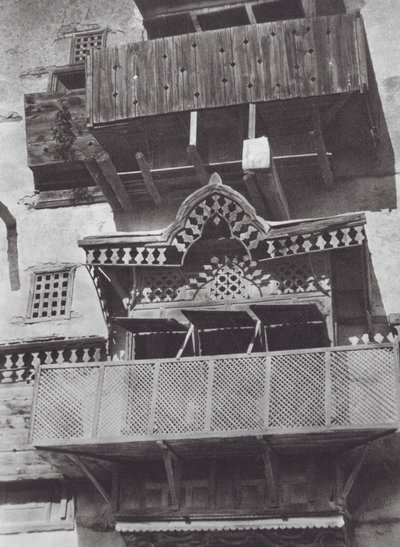 Afrika: Burspråk i trä i Suakin (svartvitt foto) av Hugo Adolf Bernatzik