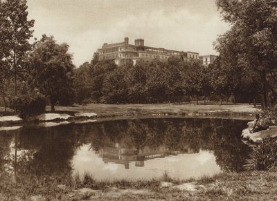 Mexiko: Castillo Chapultepec (svartvitt foto) av Hugo Brehme