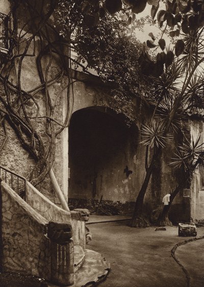 Mexiko: Cuernavaca, pittoreskt hörn (svartvitt foto) av Hugo Brehme