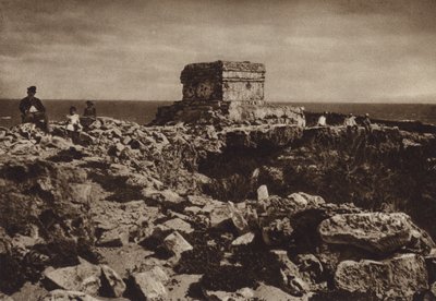 Mexiko: Isla de las Mujeres, Yucatan (svartvitt foto) av Hugo Brehme