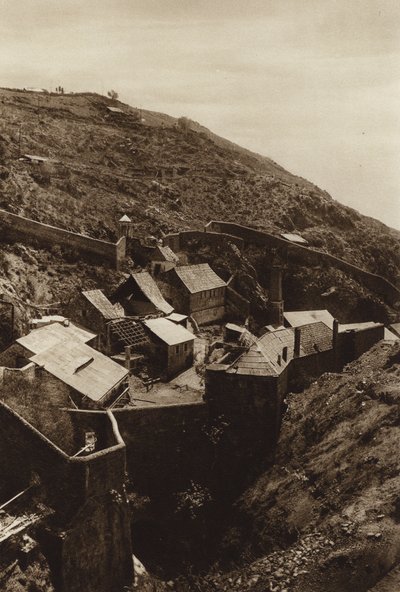 Mexiko: Pachuca, f.d. spansk gruva (svartvitt foto) av Hugo Brehme