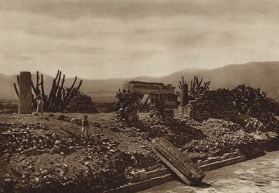 Mexiko: Mitla-ruinerna, delstaten Oaxaca (svartvitt foto) av Hugo Brehme