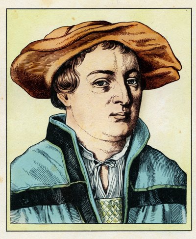 Hans Holbein le Jeune - Hans HOLBEIN il Giovane (1497 o 1498-1543) 1854 (gravyr) av Hugo Bürkner
