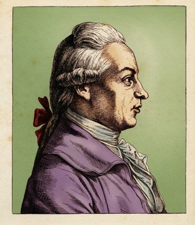 Johann Wilhelm von ARCHENHOLZ (3 september 1741 - 28 februari 1812) 1854 (gravyr) av Hugo Bürkner