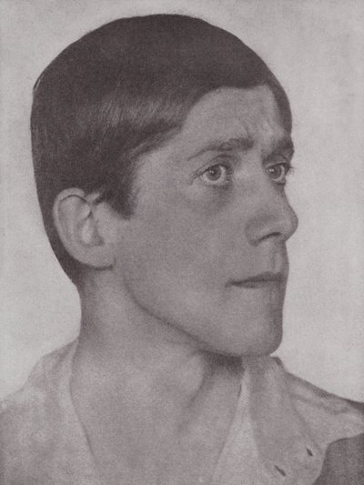 Oskar Kokoschka, österrikisk konstnär och författare (svartvitt foto) av Hugo Erfurth