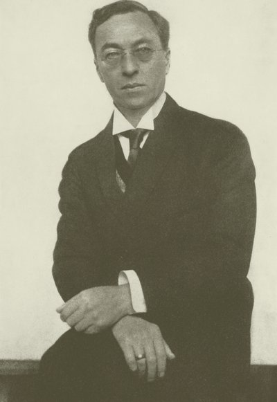 Porträtt av Wassily Kandinsky (s/v foto) av Hugo Erfurth