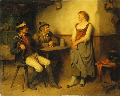 A Conservation in the Tavern, 1891 av Hugo Kauffmann