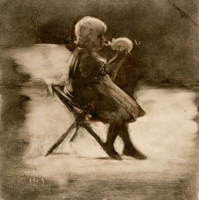En lekande flicka av Hugo Simberg