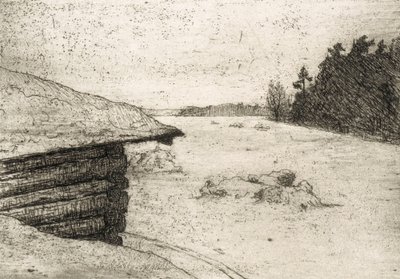 Lada på vintern av Hugo Simberg