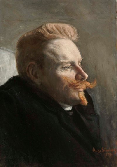 Man med röd mustasch av Hugo Simberg