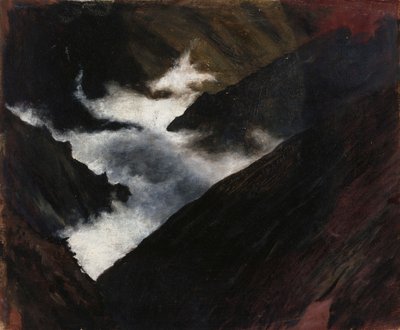 Bergsbäck i Kaukasus av Hugo Simberg