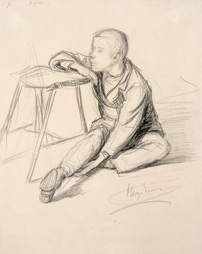 Sittande pojke av Hugo Simberg