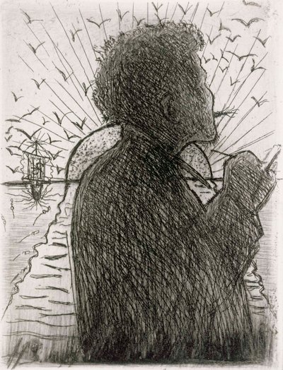 Självporträtt I av Hugo Simberg