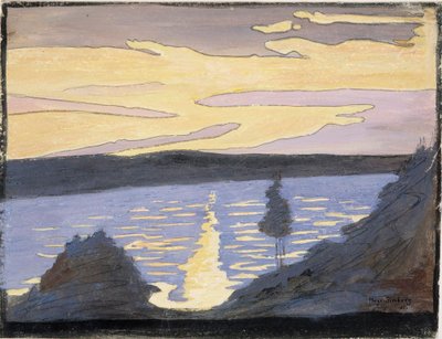 Vårkväll, islossning av Hugo Simberg