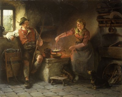 I köket, 1901 av Hugo Wilhelm Kauffman
