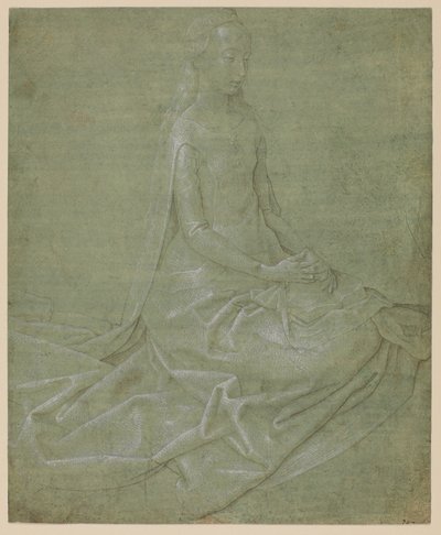 Sittande kvinnligt helgon, 1475 - 1485 ca av Hugo van der Goes