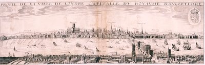Utsikt över London från söder, 1643 av Hugue Picart