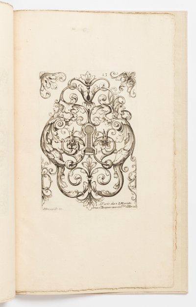 Tavla 13, från Various Designs for Locksmiths av Hugues Brisville