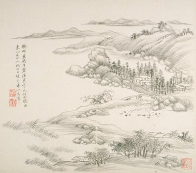 Album After Old Masters And Poems (album (10 blad), bläck på papper) av Hui Wang