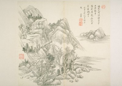 Album After Old Masters And Poems (album (10 blad), bläck på papper) av Hui Wang