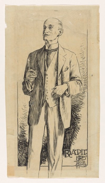 Porträtt av Adrian Pit av Huib Luns (signed by artist)