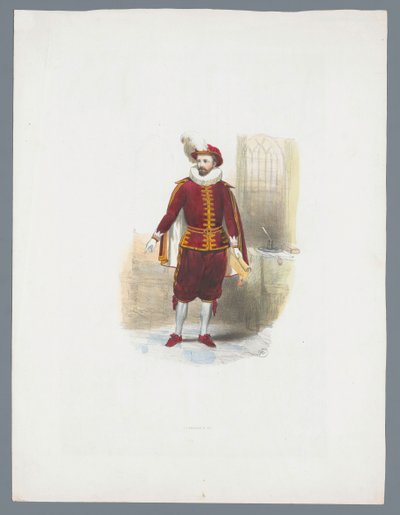 Man i historisk kostym av Huib van Hove Bz