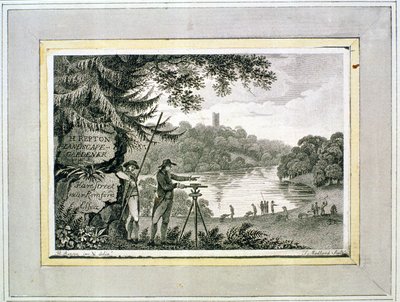 Humphrey Reptons visitkort, graverat av Thomas Medland (fl.1808-22) av Humphry Repton