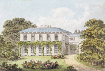 Plan för den södra framsidan av ett hus på Clapham Common för William Holme av Humphry Repton