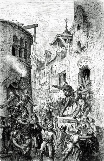 Antisemitism och förföljelse av judar av korsfarare, 1881 av Hungarian School