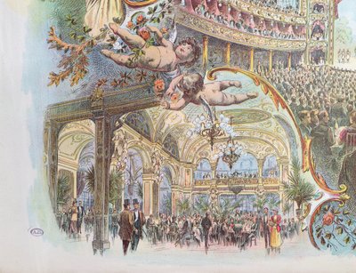 Interiörvyer av Somossy Orfeum i Budapest, sent 1800-tal av Hungarian School