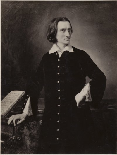 Porträtt av Franz Liszt av Hungarian School