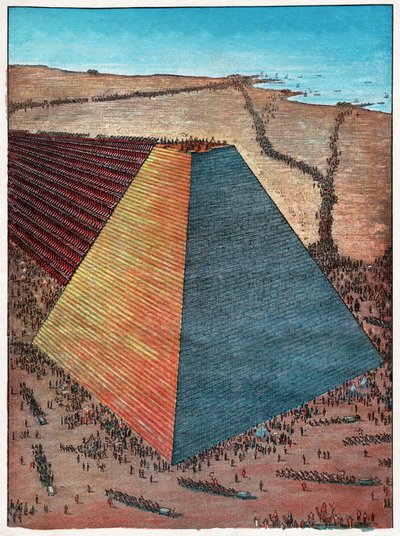Keops-pyramid. 1927 (gravyr) av Hungarian School