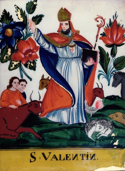 St. Valentine (målat glas) av Hungarian School