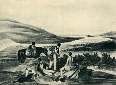 "Rypskjutning av sydlänningen", 1841, 1946. av Hunt