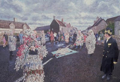 Boxing Day Mummers, Marshfield, 1998 (se även 107623) av Huw S. Parsons