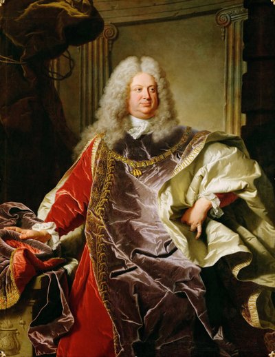 Barock: Porträtt av Philippe Louis, greve av Sinzendorf Neubourg - Porträtt av greve Philippe Ludwig Wenzel von Sinzendorf (1671-1742) av Rigaud, Hyacinthe Francois Honore (1659-1743) av Hyacinthe Francois Rigaud