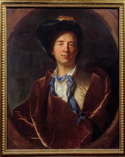 Porträtt av Bernard Le Bouyer (Le Bovier) de Fontenelle (1657-1757), fransk författare Målning av Hyacinthe Rigaud (1659-1743) 1713 Sön. 0,79x0,63 m Montpellier, Fabre-museet -Porträtt av Bernard Le Bouyer (Le Bovier) de Fontenelle (1657-1757), fransk förf av Hyacinthe Francois Rigaud