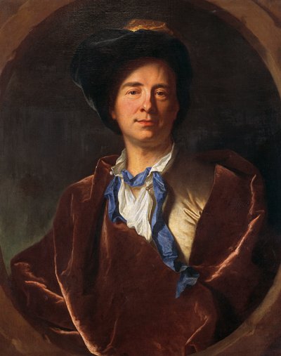 Porträtt av Bernard Le Bovier de Fontenelle (Rouen av Hyacinthe Francois Rigaud