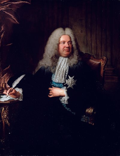 Porträtt av Charles-Gaspard Dodun, markis av Herbault av Hyacinthe Francois Rigaud