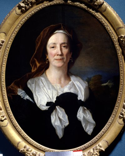 Porträtt av Marie Serre, mor till konstnären Målning av Hyacinthe Rigaud (1659-1743) 1695 Sön. 0,79x0,61 m Taon, slott Fontaine Henry. av Hyacinthe Francois Rigaud