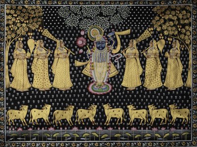 Den gudomlige Krishna och gopis av IMAGINEERS STUDIO