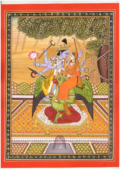 Hinduiska gudar på Garuda av IMAGINEERS STUDIO
