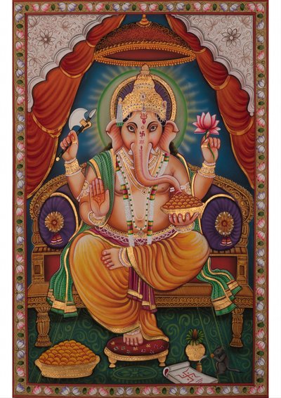 Lord Ganesha på tronen av IMAGINEERS STUDIO