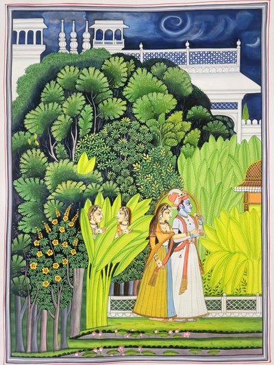 Radha Krishna – Trädgård i månskenet av IMAGINEERS STUDIO