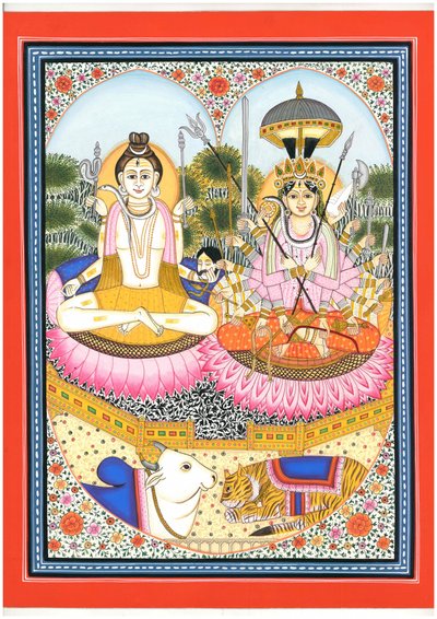 Det gudomliga paret Shiva och Parvati av IMAGINEERS STUDIO
