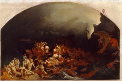 ""Deluge"" Målning av I P Masalov (1800-talet) 1873 Museum of Fine Arts Academy Sankt Petersburg av I.P. Masalov