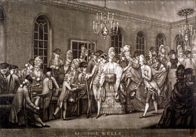 Utsikt över ett fullsatt rum i Bagnigge Wells, London, 1772. av IR Smith