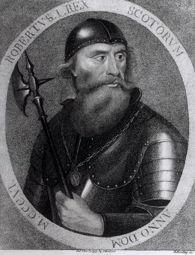 Porträtt av kung Robert I av Skottland (1274-1329) graverat av E.Harding, 1 november 1797 av I Herbert