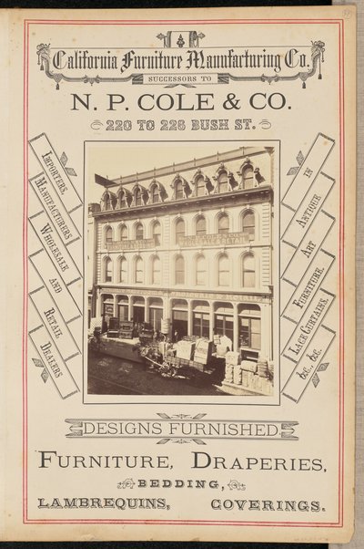 [California Furniture Manufacturing Company, San Francisco] av I. W. Taber