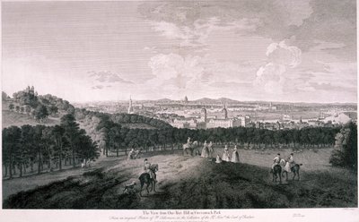Utsikt från Greenwich Park, London, c1774 av I Wood
